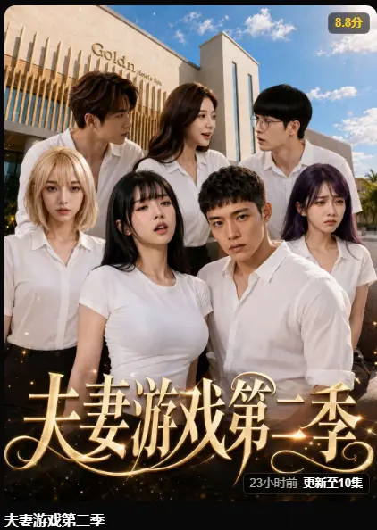 夫妻游戏第二季AI短剧高清完整版在线播放-黄果短剧免费观看无广告-5对夫妻庄园公开选择百万奖金试探人性